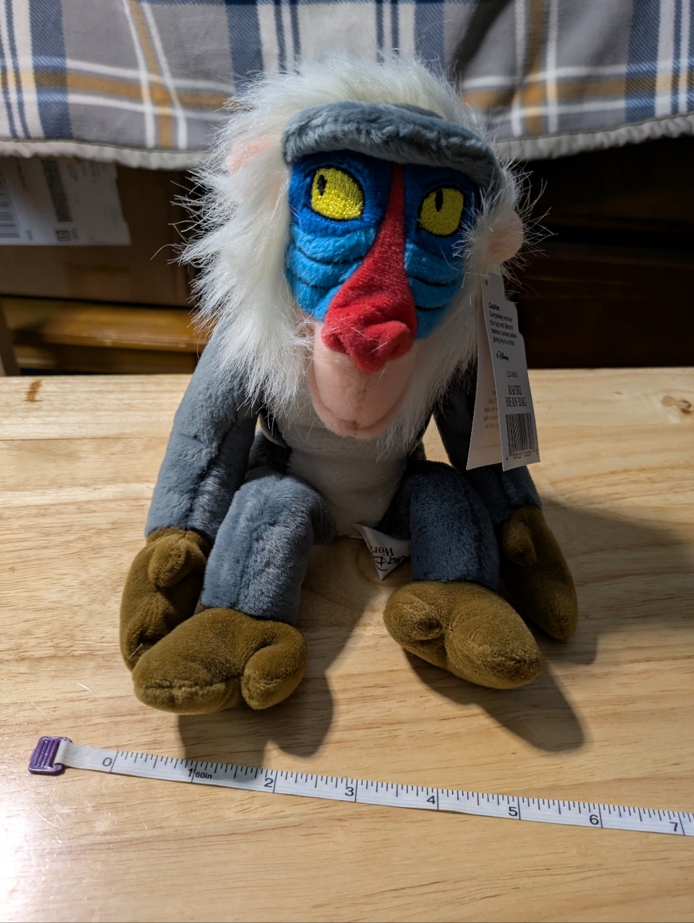 Vintage Disney Store The Lion King Rafiki Plush Medium 15" New with Tags